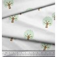 thumbnail image 2 of Soimoi Polyester Crepe Fabric Leaves,Floral & Elephant Block Print Fabric by Yard 52 Inch Wide, 2 of 3