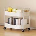 thumbnail image 1 of EGNMCR Storage Containers Kitchen Storage Carts 2 Layer With Armrests Storage Rack Bathroom Toilet Toiletries Storage Carts Suitable For Kitchens Bathrooms And Living Rooms Plastics trolley, 1 of 6