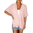 thumbnail image 2 of Jsaierl Cardigans Légers pour Femmes Été Décontracté Manches Courtes Hauts Plage Vacances Chemises Douces Confortables Amples, 2 of 6