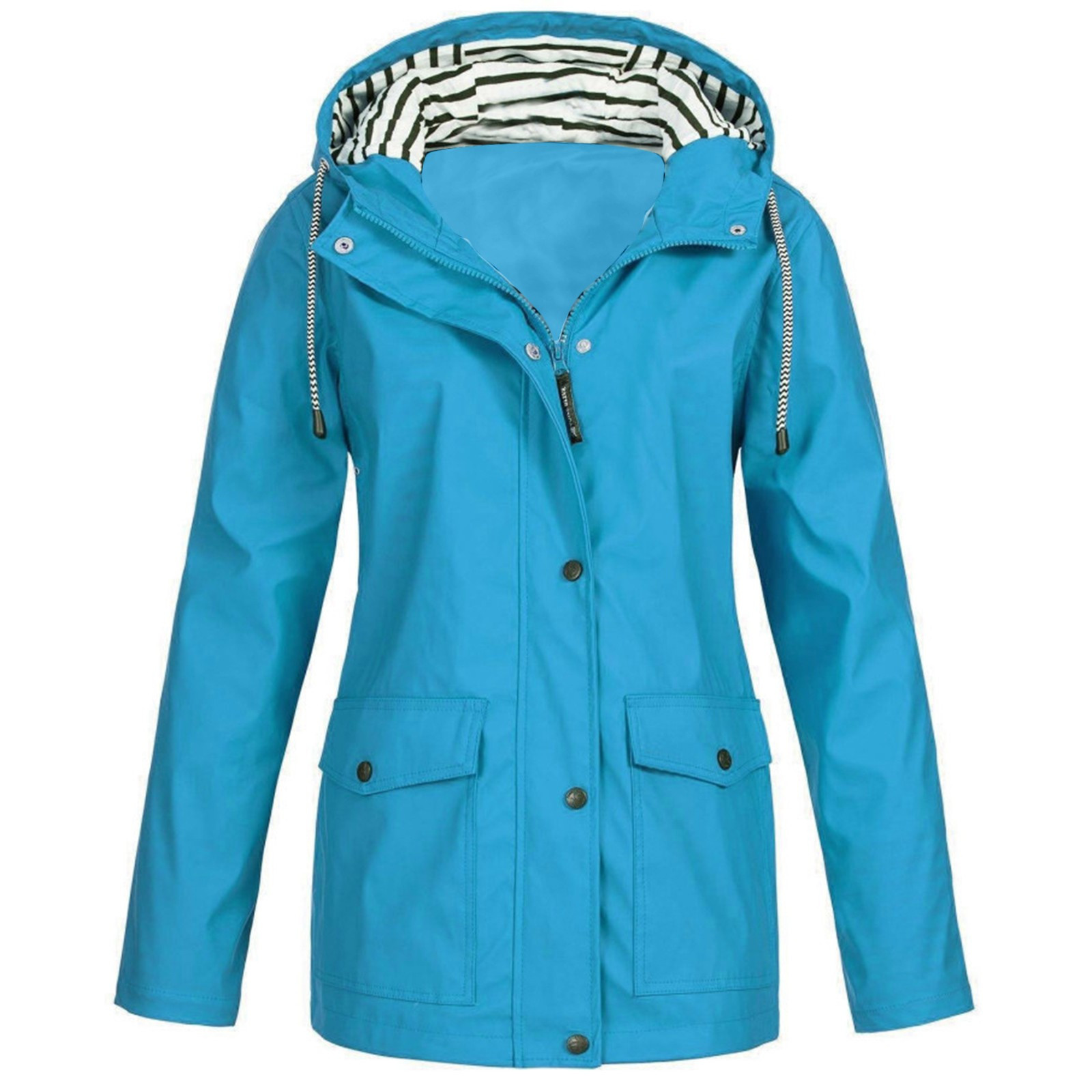 Dvkptbk Veste à Capuche pour Femmes, Imperméable, Grande Taille, Coupe-Vent, en Solde