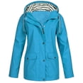 thumbnail image 1 of Dvkptbk Veste à Capuche pour Femmes, Imperméable, Grande Taille, Coupe-Vent, en Solde, 1 of 3