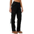 thumbnail image 1 of YTDSCS Cargo Pants for Womens Washed Jeans Cargopants Spring Fall Women's Elastic Waist Sweatpants S-2XL, 1 of 7
