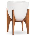 thumbnail image 1 of Grand Pot avec Support pour Plante en Bois, 1 of 4