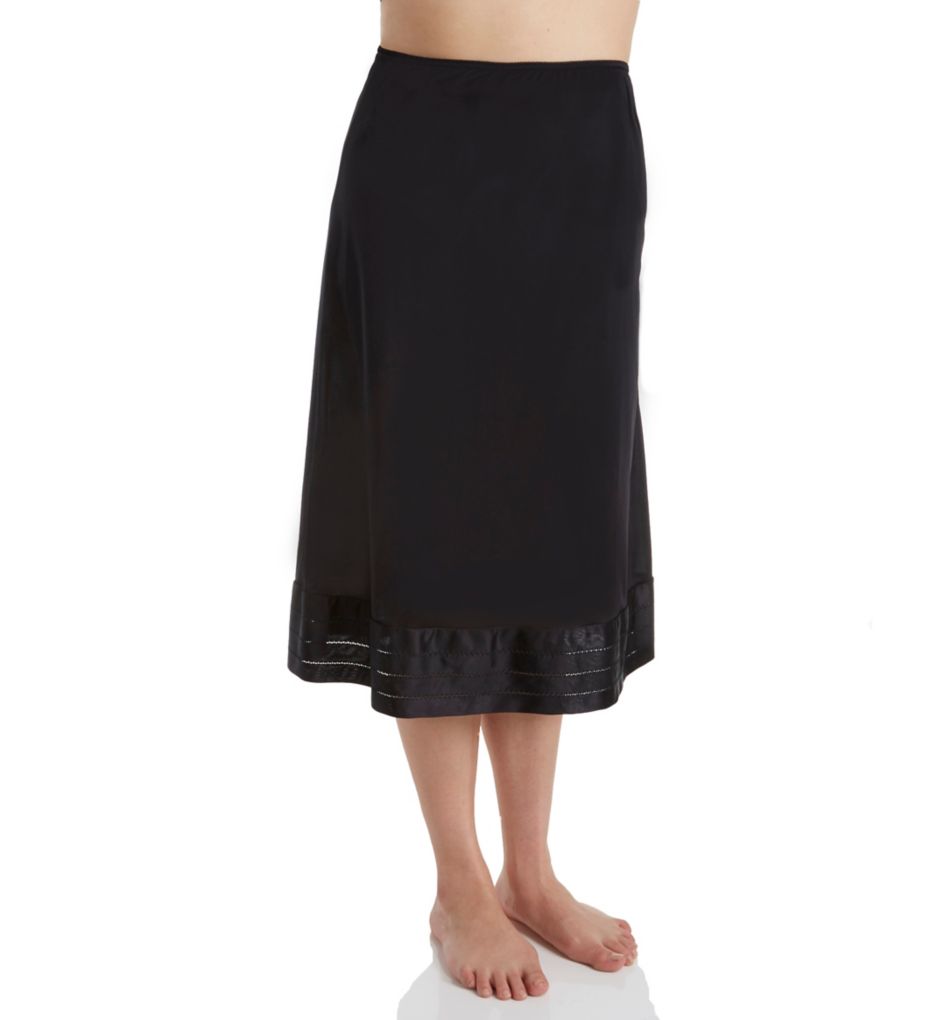Women's Shadowline 6419 Adjustable Length Half Slip (Black 2X)