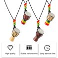 thumbnail image 4 of 5Pcs Creative African Drum Design Necklace Personalized Drum Pendant Necklace, 4 of 9