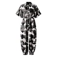 thumbnail image 5 of Fridja Woman's Dots Printing Short Sleeve Button Rompers Trousers Casual Fashion, 5 of 5