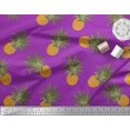 thumbnail image 3 of Soimoi Purple polyester Crepe Fabric Pine Fruits Decor Fabric Printed Yard 52 Inch Wide, 3 of 3