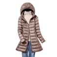 thumbnail image 1 of RKSTN Puffer Jacket Womens Lightweight Removable Hood Lightweight Down Jacket Mid-length Plus Size Zipper Thin Jacket with Pockets, 1 of 7