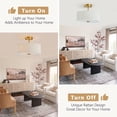 thumbnail image 4 of Bargeni Semi Flush Mount Ceiling Light Fixture,12.5 inch Drum Flush Mount Ceiling Light,Gold Light Fixtures Ceiling Mount,Cream W, 4 of 6
