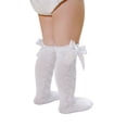 thumbnail image 4 of FOCUSNORM Baby Girls Cute Knee High Socks Cable Knit Cotton Socks with Bow, 4 of 9