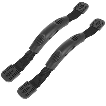 Unique Bargains Poignée de Transport en Caoutchouc de 11,22 Pouces avec Base à 2 Trous Noire pour Kayak Bateau Canot