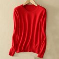 thumbnail image 3 of AherBiu T-Shirts à Manches Longues pour Femmes, Couche de Base, T-Shirt, Couleur Unie, Col Ras du Cou, Blouse Confortable, 3 of 3