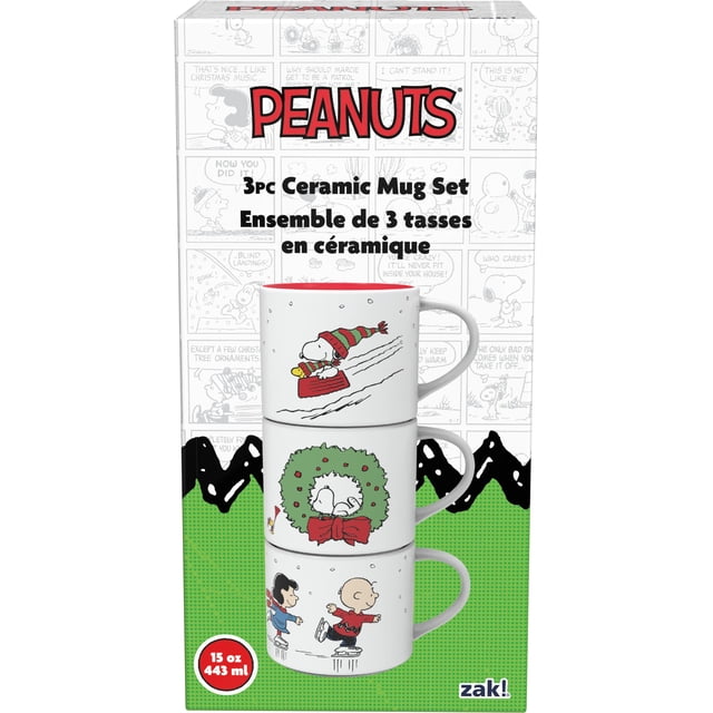 Zak Designs 3pk Tasses à Café Snoopy