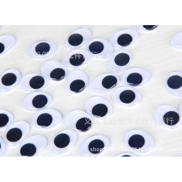 Vonky 100 Pcs Mixing des cils de couleur blanche noirs wiggly wigly googly poupée yeux scrapbooking artisanat