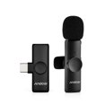 thumbnail image 1 of Andoer Andoer Système de Microphone Sans Fil Compact 2,4G avec Portée de 20 m, Réduction du Bruit et Compatibilité Type‐C pour Téléphones Intelligents, Noir, 1 of 6