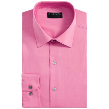 Alfani Hommes Regular Fit Bureau Chemise Boutonnée Rose L