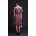 thumbnail image 3 of Bimba Robe Tunique Évasée à Manches Flottantes à Épaules Dénudées Imprimé Floral Rose - Moyen, 3 of 6