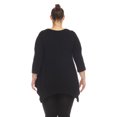 thumbnail image 3 of White Mark Tunique à Manches 3/4 pour Femmes, Taille Empire, Col en V, 3 of 6