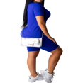 thumbnail image 3 of Femmes Manches Courtes Slim T-shirts Shorts Pantalons Survêtements Sport, 3 of 6