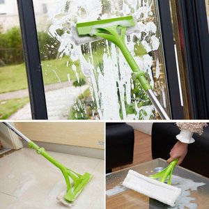 Dvkptbk Sponge Mop Telescopic Foldable Handle Cleaning Glass Sponge Mop Cleaner Window Extendable Home & Garden