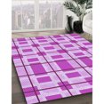 thumbnail image 3 of Ahgly Tapis Rectangulaire Lavable en Machine Intérieur Transitionnel Fleur Rose, 7 Pieds x 10 Pieds, 3 of 7