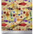 thumbnail image 1 of Soimoi Rayon Fabric Rocket,Planet & Astronaut Cartoon Fabric Prints by Yard 42 Inch Wide, 1 of 3