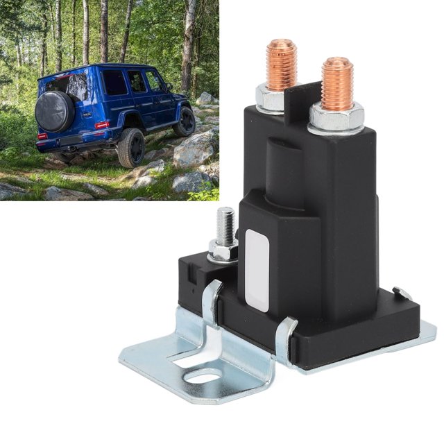 Starter Relay Solenoid 200A Automotive Electrical Starter Solenoid Relay ABS Brass Terminal Post Type Auto Car Starter Relay for Multifunctional Vehicles Snowmobile Lawn Mowers