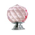 thumbnail image 1 of Poignée en Verre Cristal Poignée Sphérique pour Tiroir Poignée de Meuble à Trou Unique - Rose - 30mm, 1 of 8