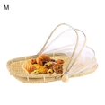 thumbnail image 2 of Ready 2022 Bamboo Tent Basket Hand Woven Tray Anti Bug Food Fruit Container Net Mesh Cover, 2 of 8