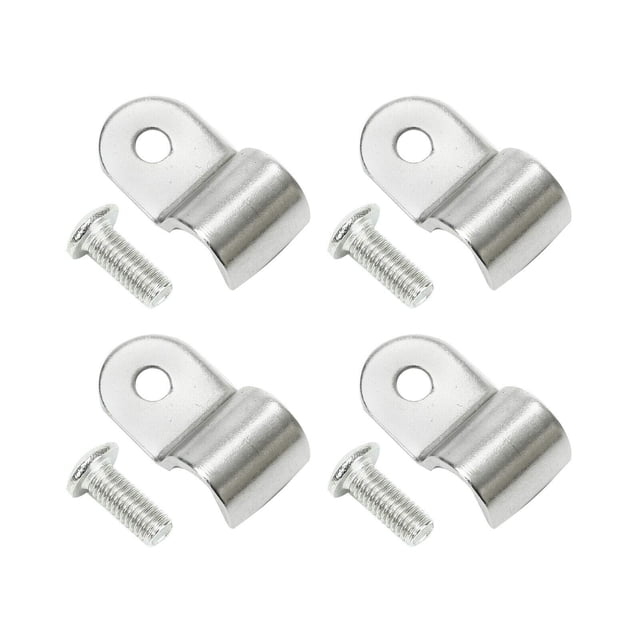 SUPERFASTRACING 8pcs 3/8" Stainless Steel Brake Line Clamp & Screw Street Rod Custom Dune Buggy