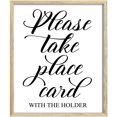 thumbnail image 1 of Please Take Place Card With The Holder Wedding Party Sign Seating Dcor Signage - Frame Not Included, 1 of 1