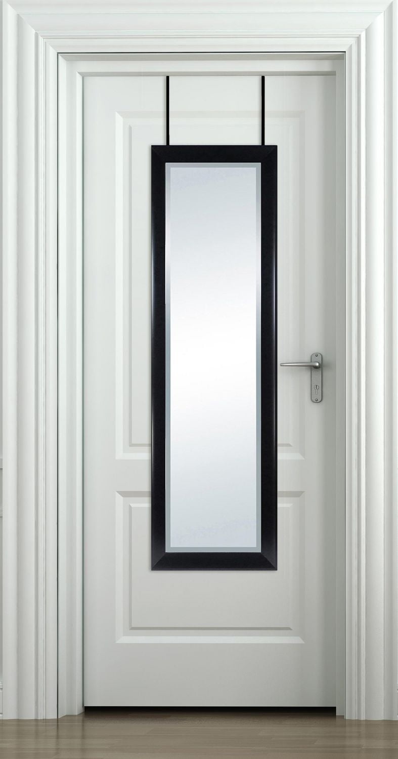 Miroir de porte à suspendre de Hometrends, Noir, Décoration intérieure, 15,5 x 51,3 x 0,7po