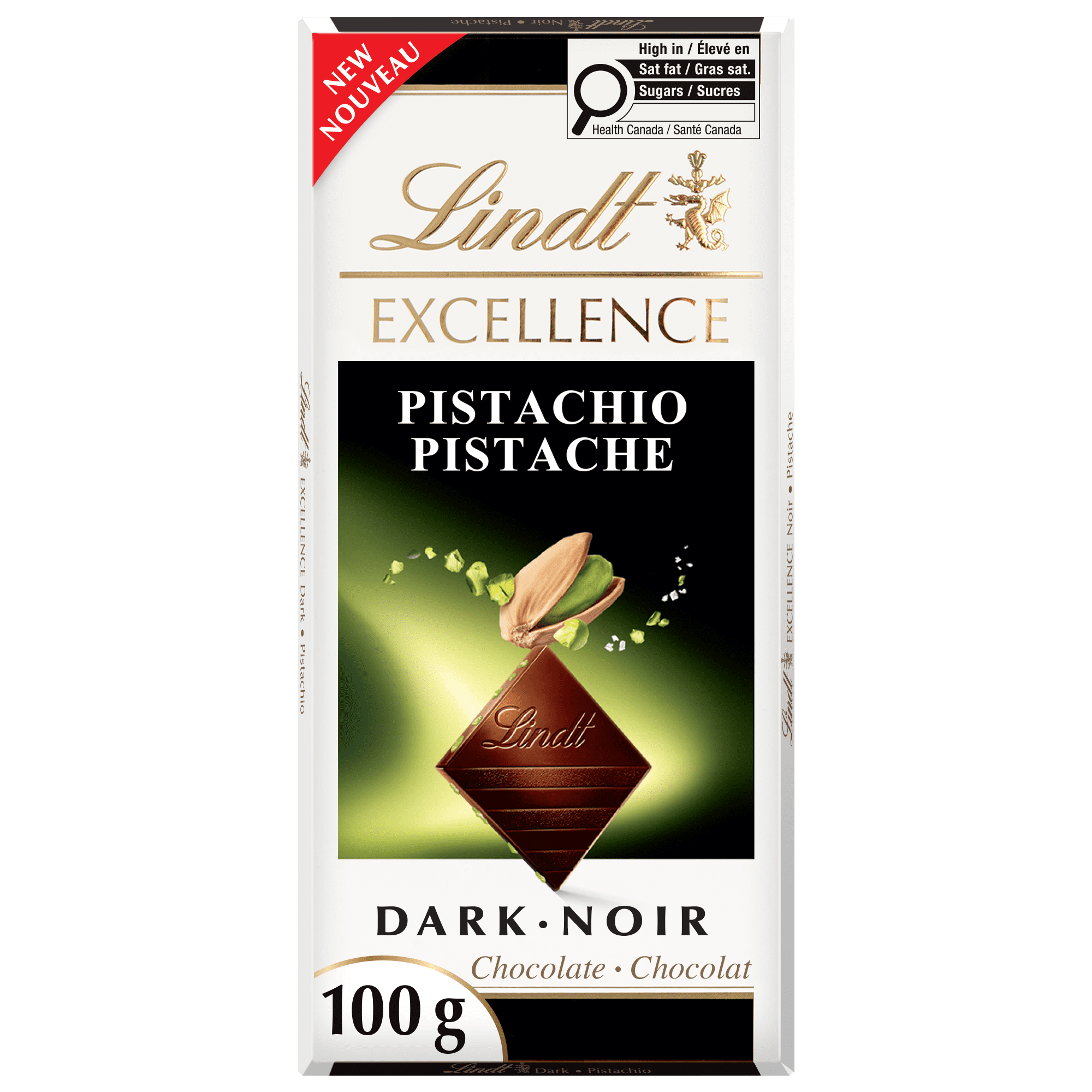 Lindt EXCELLENCE Pistachio Dark Chocolate Bar, 100g
