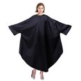 thumbnail image 1 of TOPTIE Cape de Barbier Robe de Salon Combinaison avec Manches pour Coiffure Unisexe Légère-Noir, 1 of 7