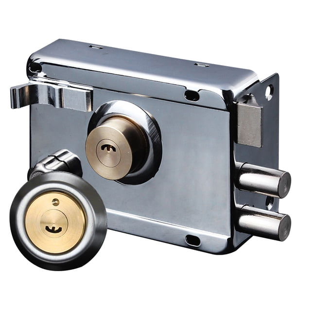 mmirethe Iron Wear-resistant Insurance Lock House Padlocks Locking Anti-Theft Universal Heavy-Duty Security Gear With Key Left Open with Edge