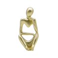 thumbnail image 2 of GUOOL Abstrait Sculpture Fait Main Résine Pensée Homme Maison r Ration Figure Main Or Gauche, 2 of 6
