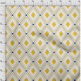 thumbnail image 4 of oneOone Georgette Viscose Yellow Fabric Check Sewing Material Print Fabric By The Yard 42 Inch Wide, 4 of 4
