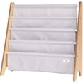 thumbnail image 1 of 3 Sprouts Recycled Fabric Kids Book Rack Storage Bookshelf Organizer in Light Gray for Ages 3+, 1 of 5
