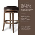 thumbnail image 4 of Maven Lane Alexander Backless Bar Stool, Walnut Finish w/ Marksman Saddle Vegan Leather, 4 of 6