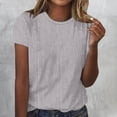 thumbnail image 1 of Wiyuqeen T-Shirts Décontractés à Rayures pour Femmes, Classiques et Confortables, Col Rond, Manches Courtes, Hauts Amples, Tunique d'Été, T-Shirts Graphiques Mode pour Petites Femmes 2024, 1 of 4