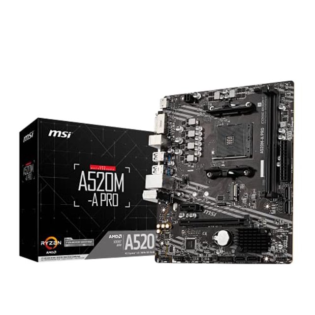 MSI Pro AMD A520 Micro ATX DDR4-SDRAM Motherboard