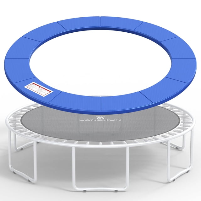 LANGXUN 10ft 12ft 14ft 16ft Trampoline Pad, Universal Trampoline Repalcement Safety Pad, Replacement Trampoline Parts, Waterproof Surround Spring Foam Cover for Round Fr
