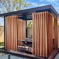thumbnail image 4 of Aufmer 3 Pcs Waterproof Outdoor Window Screen Curtain, Transparent Polyester Shade for Terrace/Pavilion, 83.85x51.96in with Metal Hanging System, 4 of 6