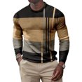 thumbnail image 1 of MAWCLOS T-Shirts à Col Rond pour Hommes, Mode, Imprimé Géométrique, Style D m, 1 of 2