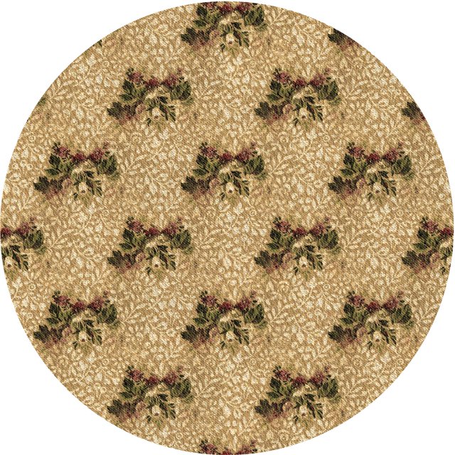 Ahgly Company Tapis Rond Lavable en Machine Intérieur Transitionnel Jaune Orange, 4 Pieds Rond