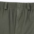 thumbnail image 4 of XZNGL Mens Solid Pure Cotton Elastic Waist Straight Barrel Trousers, 4 of 7