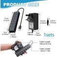 thumbnail image 4 of USB 30 Hub Powered 7-Port Splitter SuperSpeed Multi USB Hub with 5V3A Power Supply Adapter Individual On/Off Switch and Lights Extension High-Speed Data for Apple Air MacBook Pro Mac Windows, 4 of 5