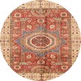 thumbnail image 1 of Ahgly Company Tapis d'Intérieur Ronds Abstraits Rouges Abstraits pour Aire, 3 Pieds Rond, 1 of 6
