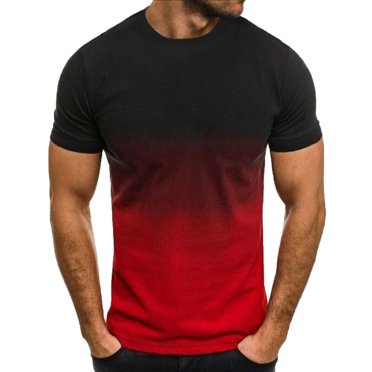 LSLJS Mens T-shirt Men Short Sleeve Printing Round Neck Pullover T Shirt Blouse