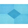 thumbnail image 1 of Ahgly Company Machine Washable Indoor Rectangle Transitional Bright Cyan Blue Area Rugs, 5' x 7', 1 of 7